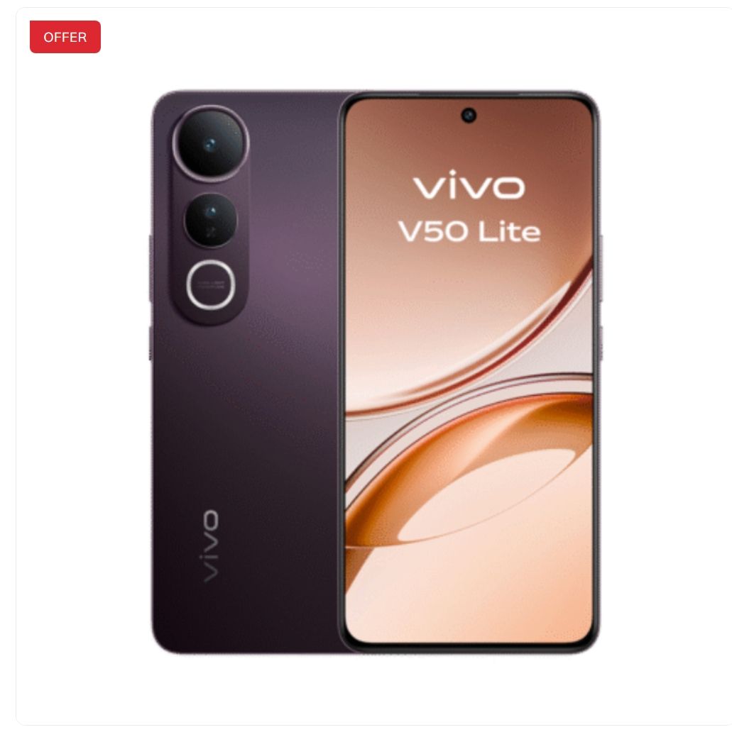 [Brand New] Vivo V50 Lite 256GB+8GB 6.77" AMOLED 120Hz Display 50MP+32MP Camera 6500mAh Battery 90W SuperFast Charging IP65 Dust/Water Resistant Snapdragon 685(6 nm) Processor Android Smartphone