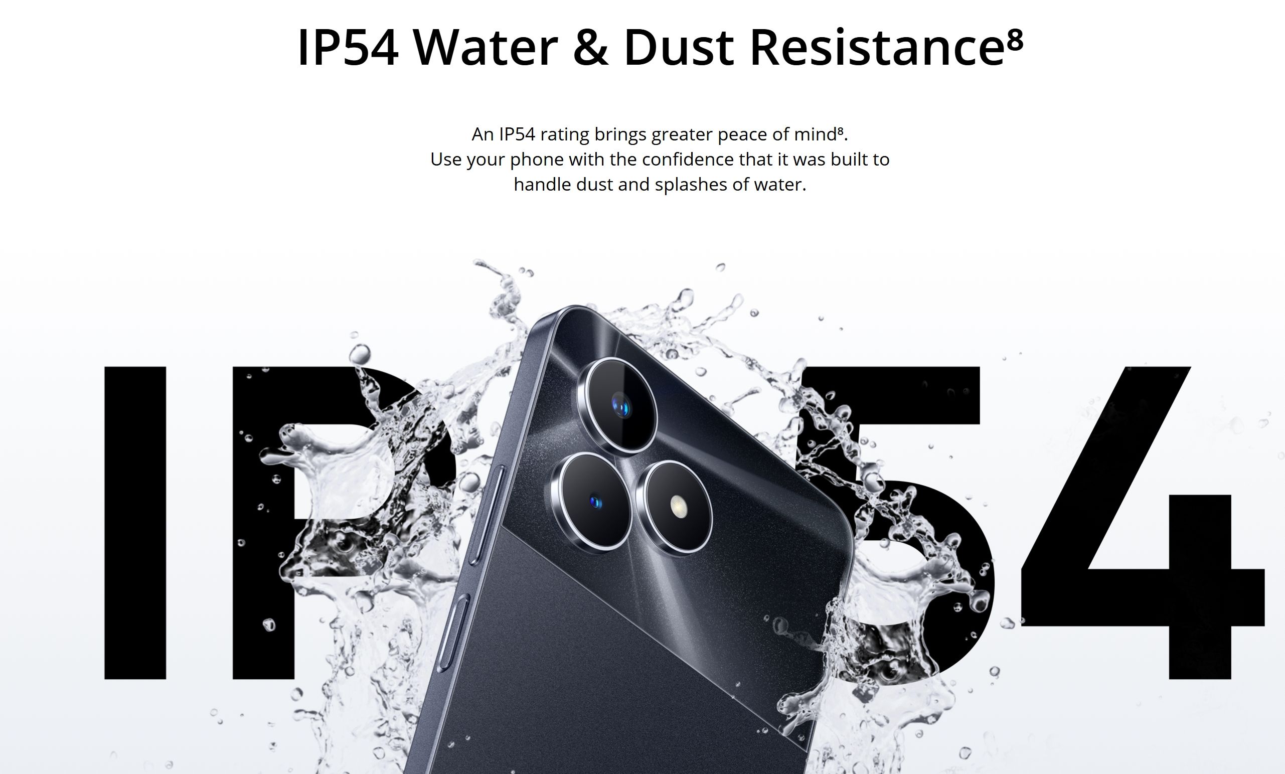 [Anniversary Sale] Brand New Realme Note 50 64GB ROM + 3GB RAM 6.74" 90Hz Type-C 3-Card Slot Ultra Slim Side Fingerprint IP54 Dust/Water Resistant Smart Phones phone Dual Sim