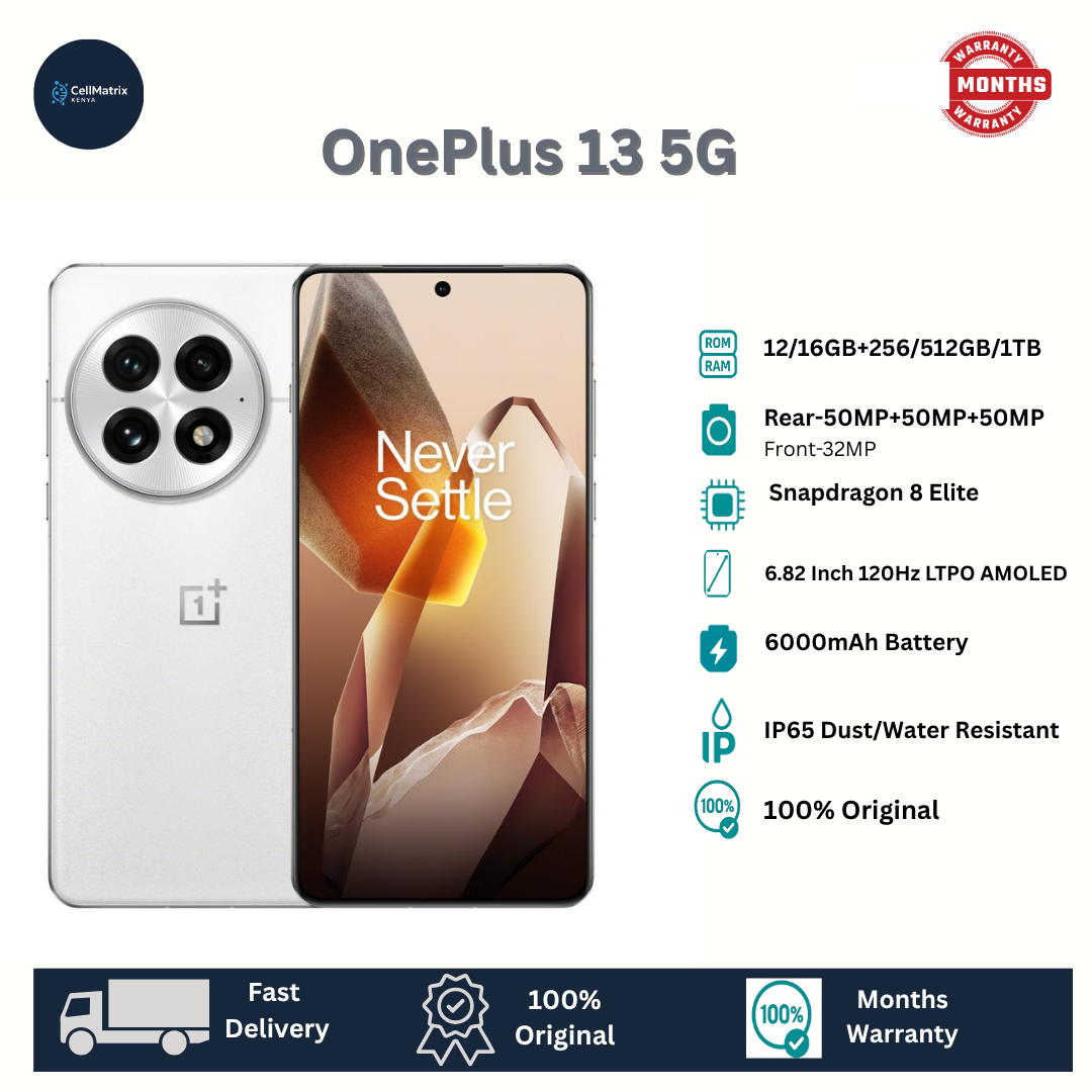 [Anniversary Sale] OnePlus 13 512GB+12GB 6.82" LTPO 4.1 AMOLED HDR10+ 120Hz Display 50MP Camera 6000mAh Battery 100W Fast Charging IP68/69 Dust/Water Resistant Android 15 Smartphone