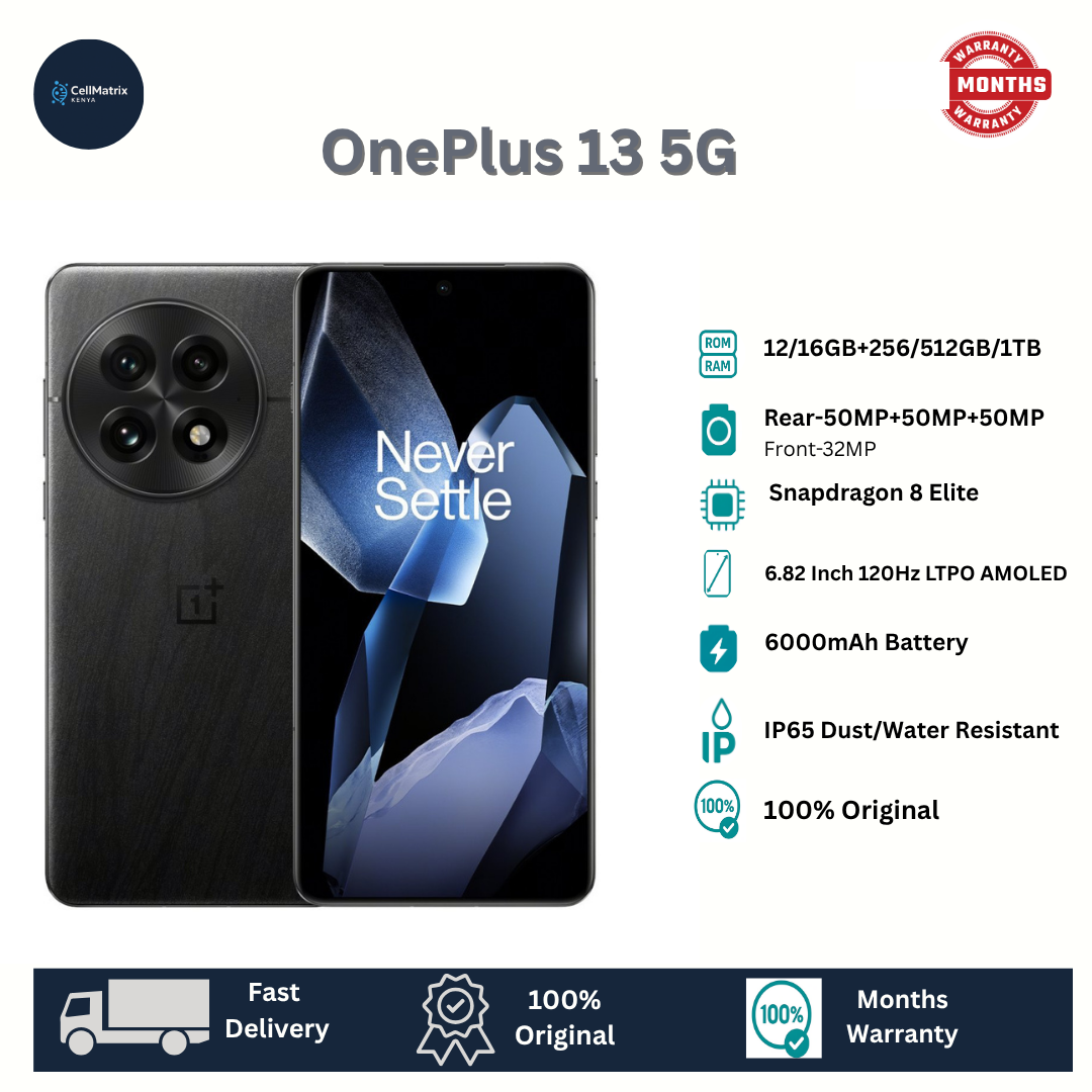 [Anniversary Sale] OnePlus 13 512GB+12GB 6.82" LTPO 4.1 AMOLED HDR10+ 120Hz Display 50MP Camera 6000mAh Battery 100W Fast Charging IP68/69 Dust/Water Resistant Android 15 Smartphone