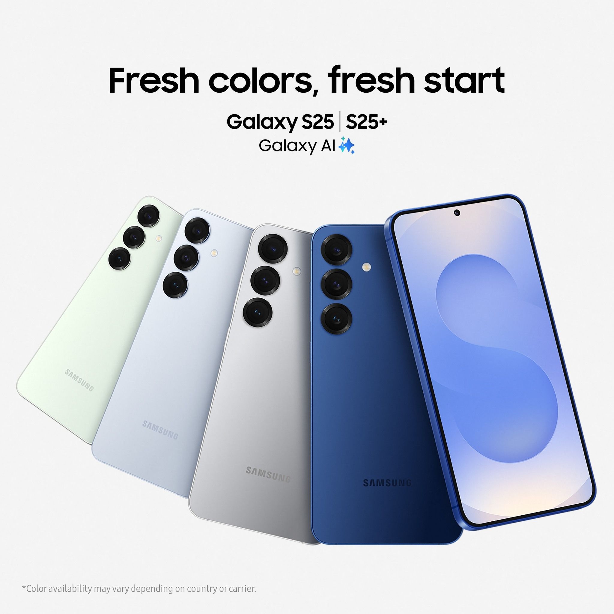 Samsung Galaxy S25 12GB+256GB 6.2" Dynamic LTPO AMOLED 2X 120Hz HDR10+ 50MP Camera 4000mAh Battery 25W Fast Charging 15W Wireless IP68 e-SIM Ultra-Sonic Fingerprint AI Smartphone S25