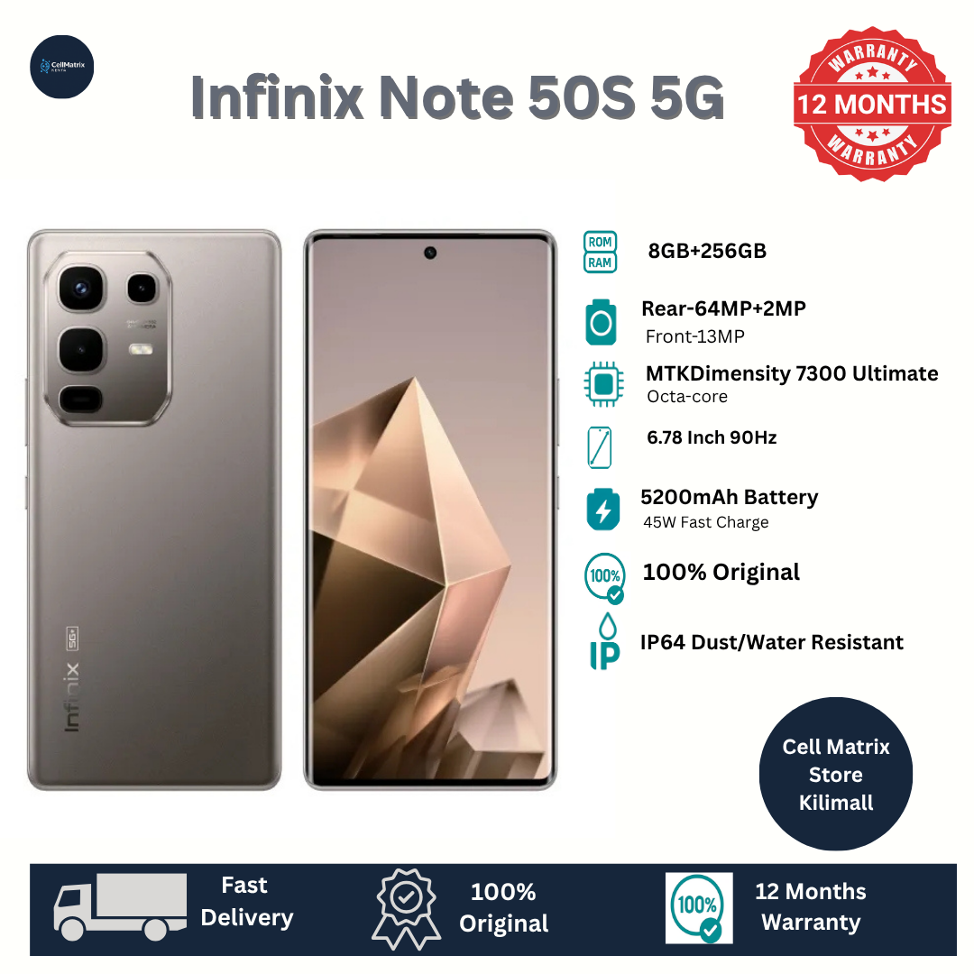 [New Arrivals] Infinix Note 50s 5G 256GB+16GB (8+8)GB RAM 6.78" 144Hz Curved Screen Dual SIM Phone 64MP Camera 5200mAh Battery 45W Charging MediaTek Dimensity 7300 Ultimate Smart AI Phones Smartphone