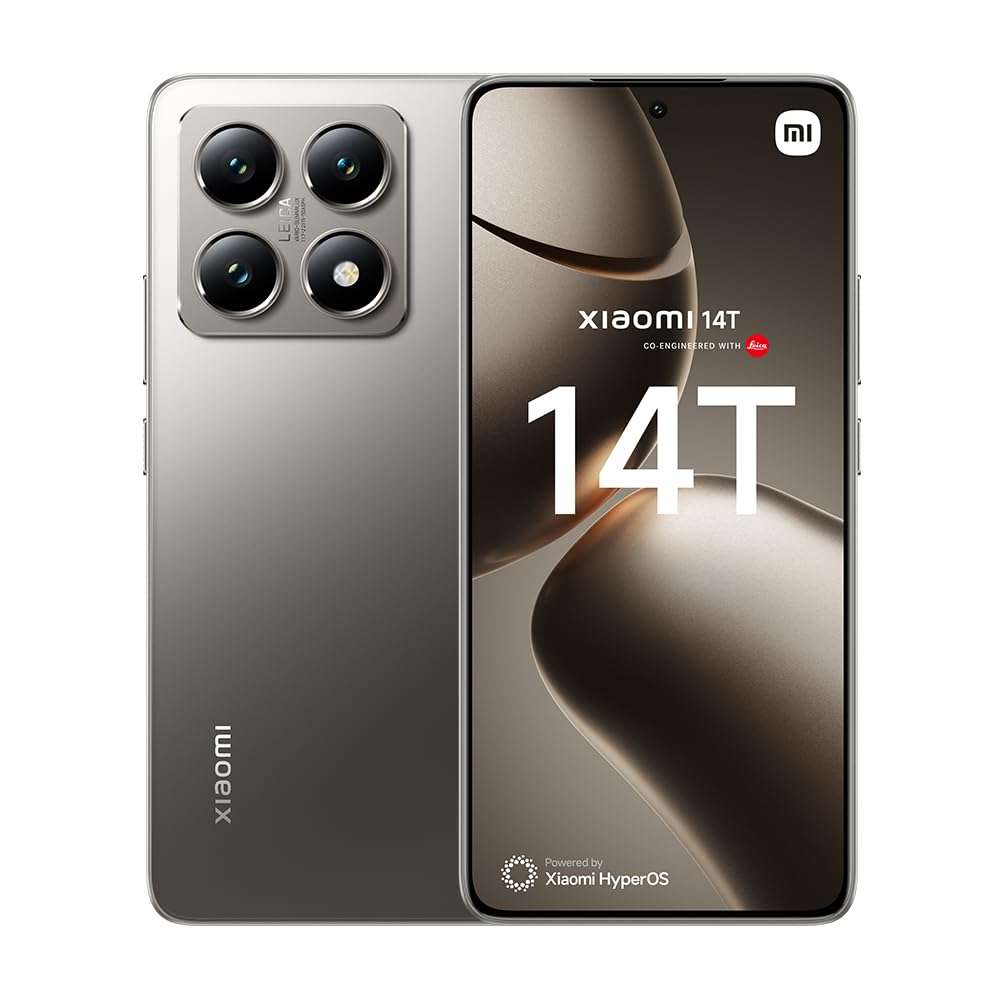 Xiaomi 14T 512GB+12GB 6.67" HDR10+ 144Hz AMOLED Display 50MP Camera 5000mAh Battery 67W Fast Charging IP68 MTK Dimensity 8300 Ultra Corning Gorilla Glass 5 SoC Smartphone