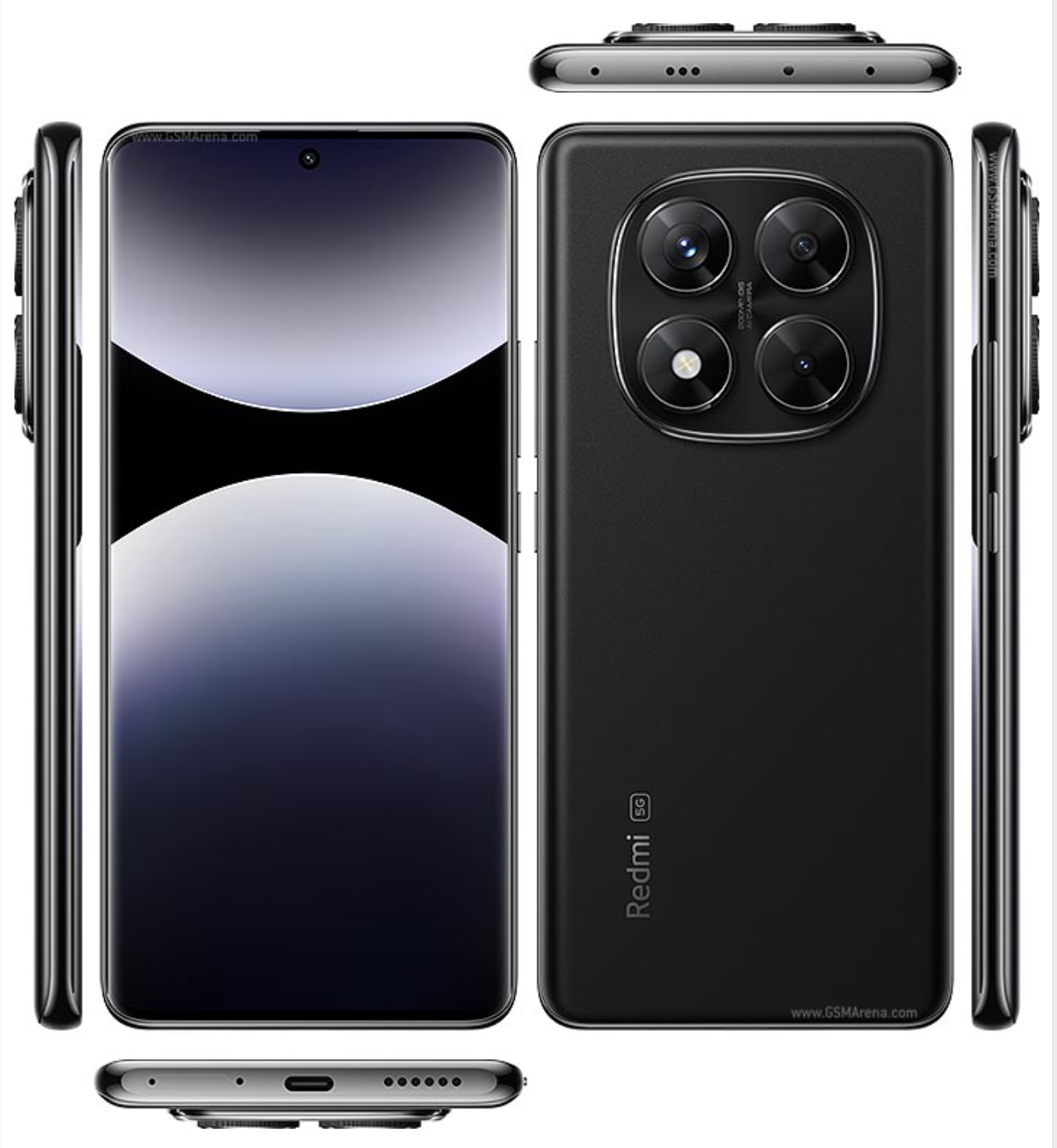 XIAOMI Redmi Note 14 Pro 5G 12GB+512GB 6.67" 120Hz HDR10+ AMOLED Curved Display 200MP Camera IP68 Dust and Splash Resistant 5110mAh Battery 45W Fast Charging SmartPhone