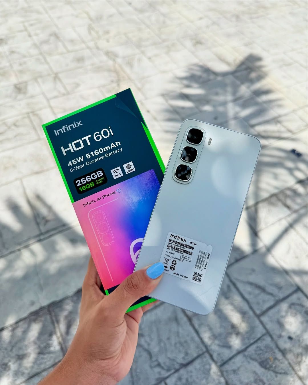 [New Arrival] Infinix Hot 60i 256GB+8GB 6.7" IPS LCD 120Hz Display 50MP Camera 5160mAh Battery 45W Fast Charging IP64 Dust/Water Resistant Dual SIM MTK Helio G81 Ultimate Bypass Charging AI Smartphone