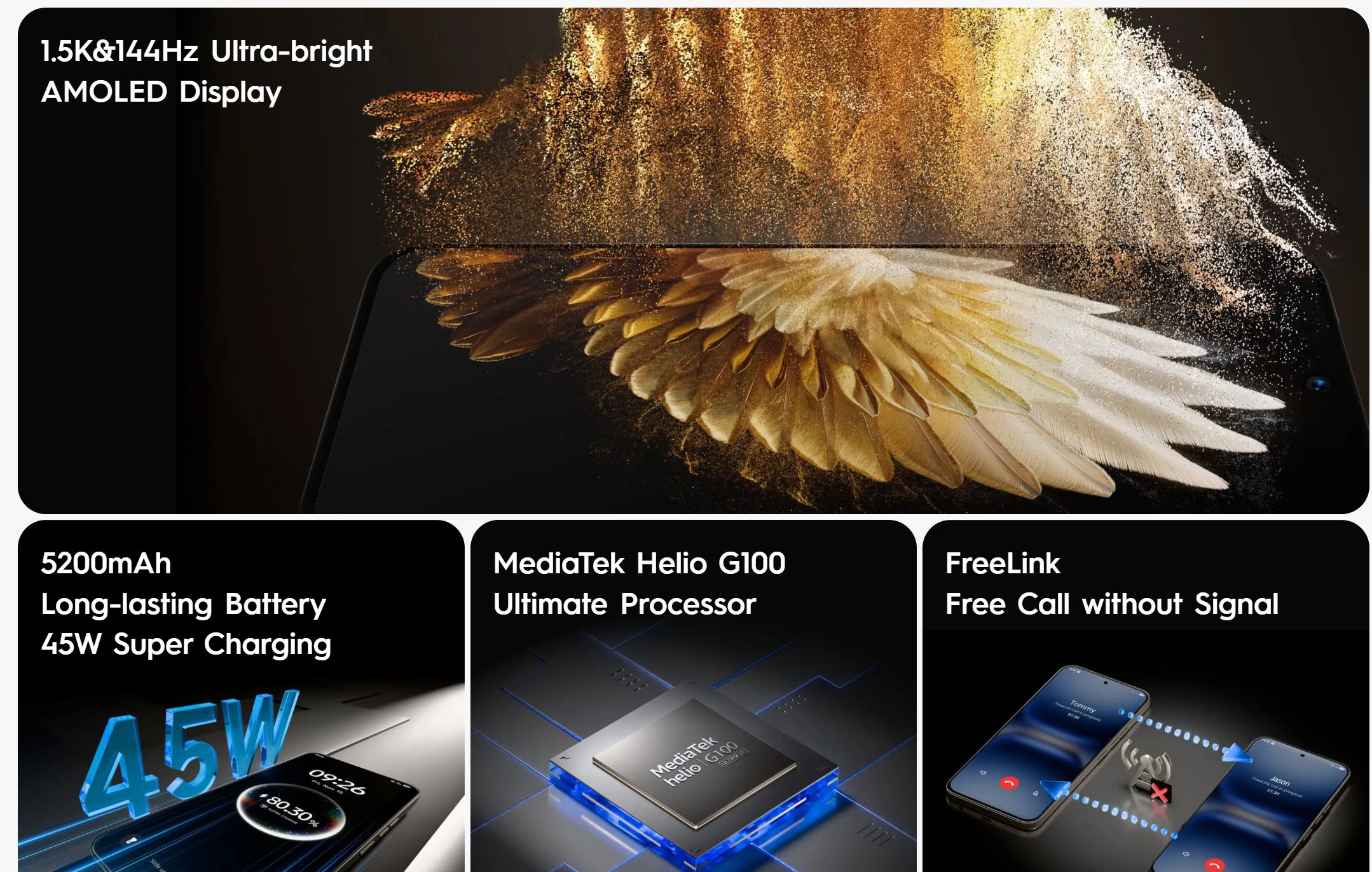 [Only Today] TECNO Spark 40 Pro 128GB+16(8+8)GB 6.78" 144Hz AMOLED Display 50+13MP Camera 5200mAh Battery 45W Fast Charge IP64 Dual SIM Corning Gorilla Glass 7i AI Android Smartphone MTK Helio G100