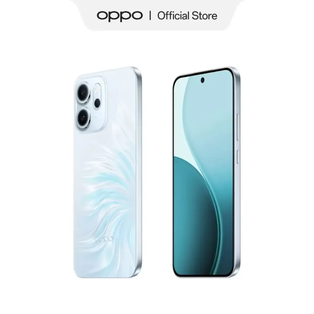 [New Arrival] Oppo Reno 14F 5G 512GB+12GB 6.57" 120Hz AMOLED 1400nits Display 50MP Rear Camera 6000mAh Battery 45W Fast Charging Superb Snapdragon 6 Gen 1 SoC IP68/69 Oppo Reno 14 F AI Smartphone