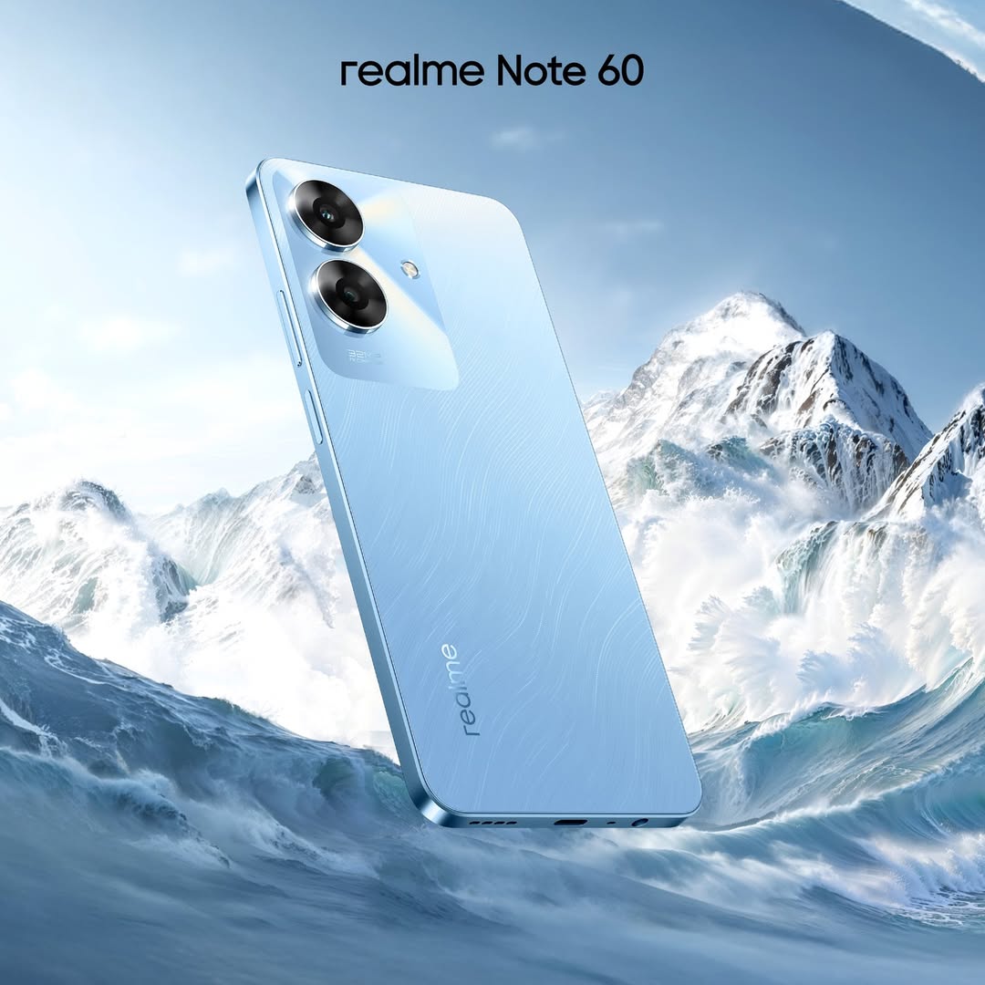 [New Arrival] Realme Note 60 256GB+8GB 6.74" IPS LCD 90Hz Display 32MP Rear Camera 5000mAh Battery 10W Fast Charging Dual SIM IP64 Die-Cast Aluminium Chasis Android AI Smartphones