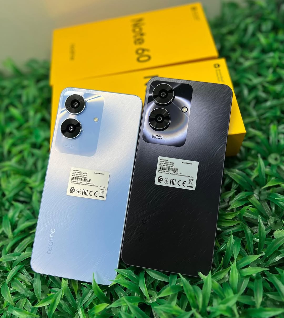 [New Arrival] Realme Note 60 256GB+8GB 6.74" IPS LCD 90Hz Display 32MP Rear Camera 5000mAh Battery 10W Fast Charging Dual SIM IP64 Die-Cast Aluminium Chasis Android AI Smartphones