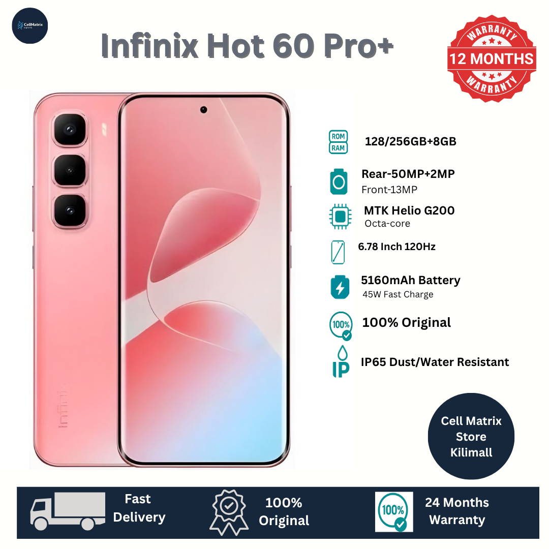 [New Arrival] Infinix Hot 60 Pro Plus 256GB+16(8+8)GB 6.78" 144Hz Curved AMOLED Display 50+13MP Camera 5160mAh Battery 45W Fast Charging Corning Gorilla Glass 7i IP65 Infinix Hot 60 Pro+ AI Smartphone