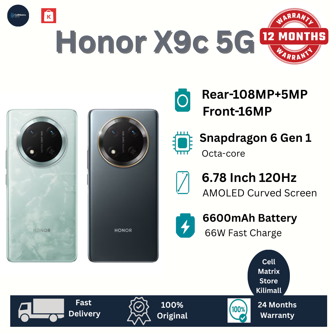 [Limited-Time-Deal] Honor X9c 256GB+8GB 6.78" 120Hz Curved AMOLED Display 108MP+16MP Camera Huge 6600mAh Battery 66W Super-Fast Charging IP65 Under-Display Fingerprint Android AI Smartphones