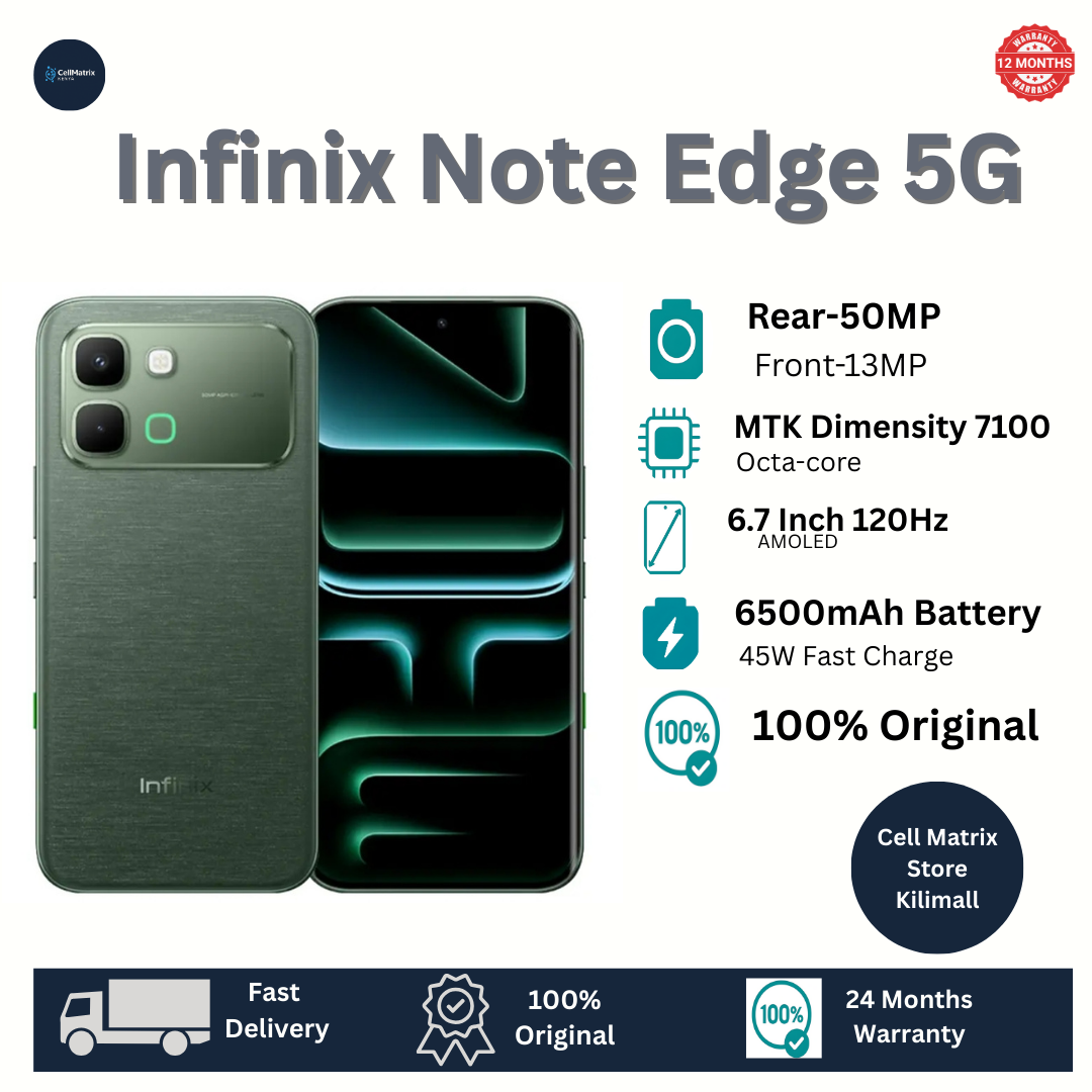 [New Arrival🔥🔥] Infinix Note Edge 5G 256GB+16GB (8+8)GB RAM 6.78" 120Hz AMOLED Screen Dual SIM 45W 6500mAh 50MP Camera Android 16 MTK Dimensity 7100 Smart AI Phones Smartphone On-Screen Fingerprint