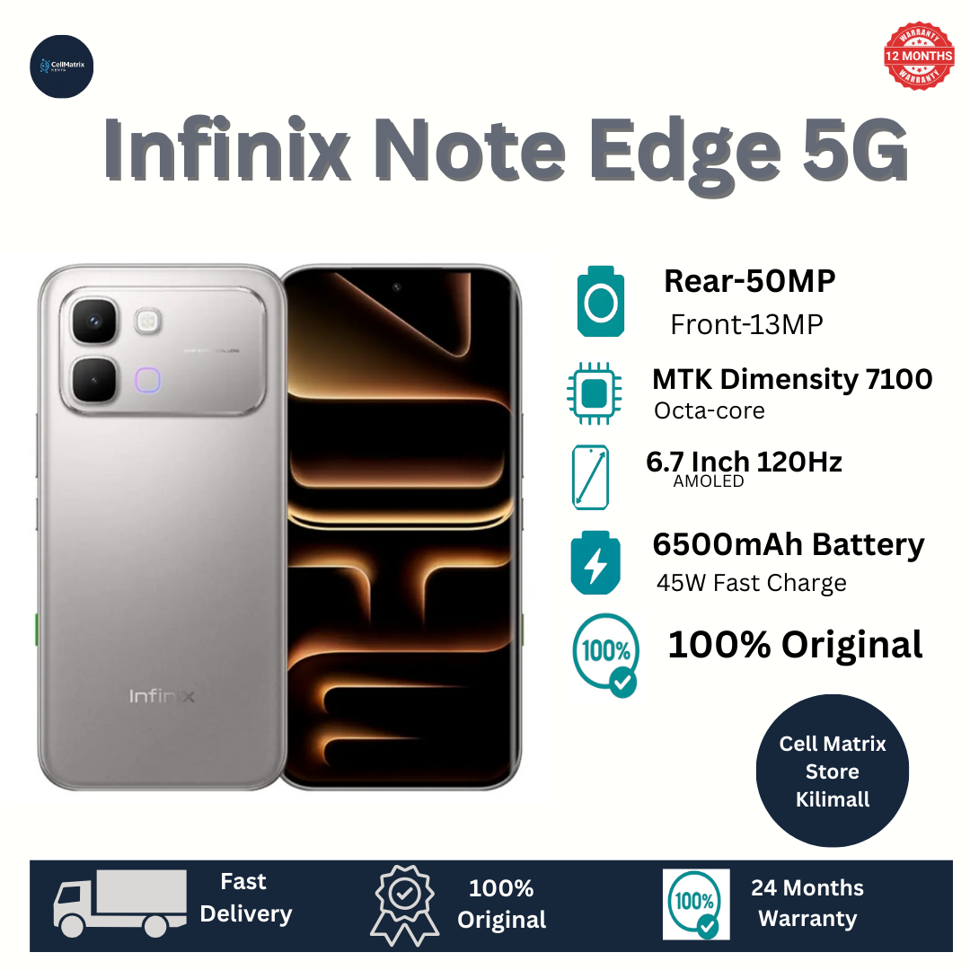 [New Arrival🔥🔥] Infinix Note Edge 5G 256GB+16GB (8+8)GB RAM 6.78" 120Hz AMOLED Screen Dual SIM 45W 6500mAh 50MP Camera Android 16 MTK Dimensity 7100 Smart AI Phones Smartphone On-Screen Fingerprint