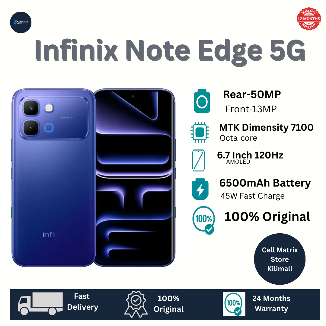 [New Arrival🔥🔥] Infinix Note Edge 5G 256GB+16GB (8+8)GB RAM 6.78" 120Hz AMOLED Screen Dual SIM 45W 6500mAh 50MP Camera Android 16 MTK Dimensity 7100 Smart AI Phones Smartphone On-Screen Fingerprint