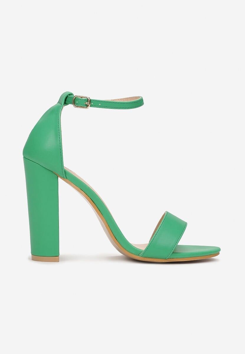 Womens 3.5" Chunky Block High Heels Ankle Strap Heeled Sandals