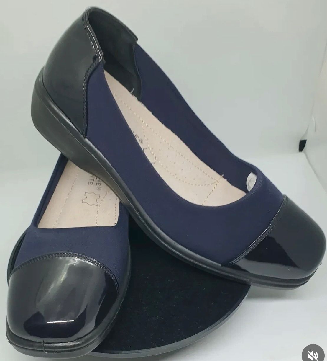 WOMEN NAVY BLUE FLAT COMFY SHOES,LOAFERS,OFFICE WEAR SHOES,WALKING SHOES,SLIP ONS, LOW WEDGE PUMPS