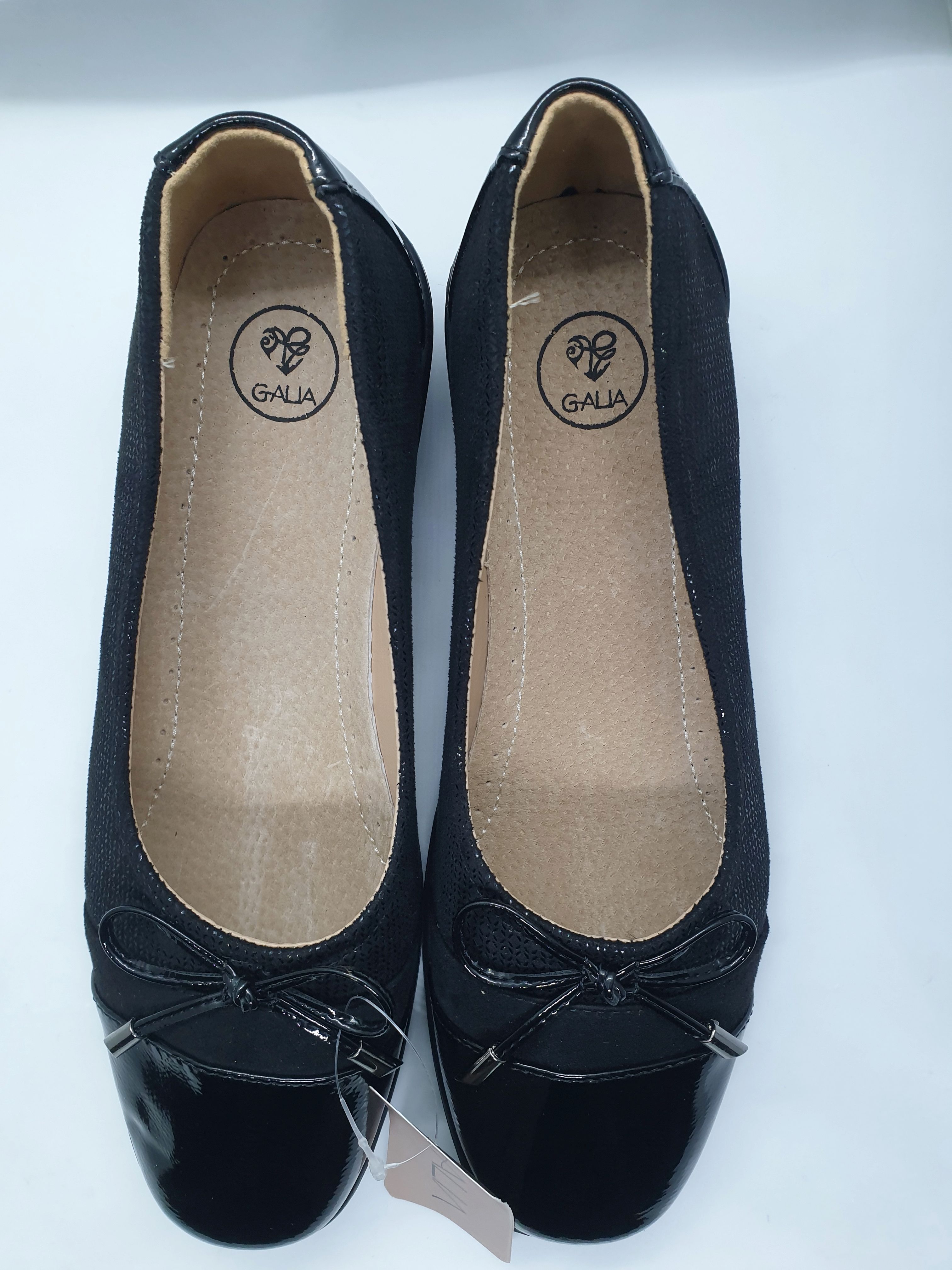 Womens Black Gala Slip On Casual Leather Loafer ,Low Wedge ,Deck Boat Shoes.