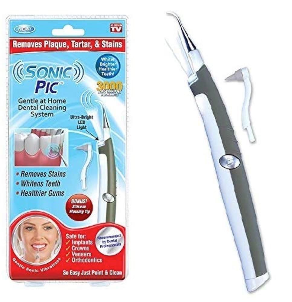 Cloud Indigenous Sonic Pic Denture Kit | Removes Plaque, Tartar & Stains from Teeth | Home Dental Cleaning Kit