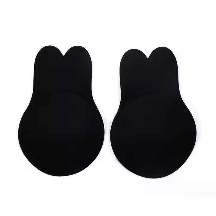 Adhesive Silicone Nipple Covers---2025 Hot Sale Rabbit Ear Pulling Reusable Silicone Invisible Nipple Cover Bra Adhesive Invisible and Comfortable Bra Pads