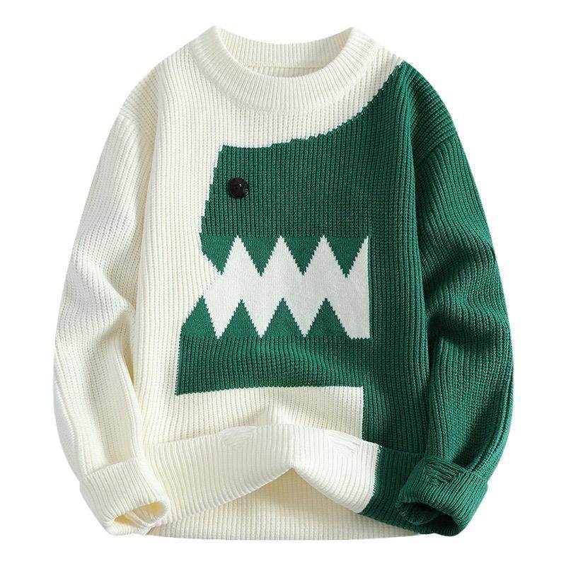 Sweaters & Cardigans Autumn And Winter Large Size Men's Sweater Pullover Long Sleeves Fashion Simple Personality All Urban Neck round Neck Men's Knitwear