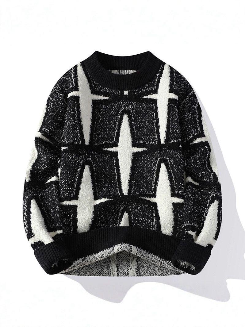 Sweaters & Cardigans Autumn And Winter Large Size Men's Sweater Pullover Long Sleeves Fashion Simple Personality All Urban Neck round Neck Men's Knitwear