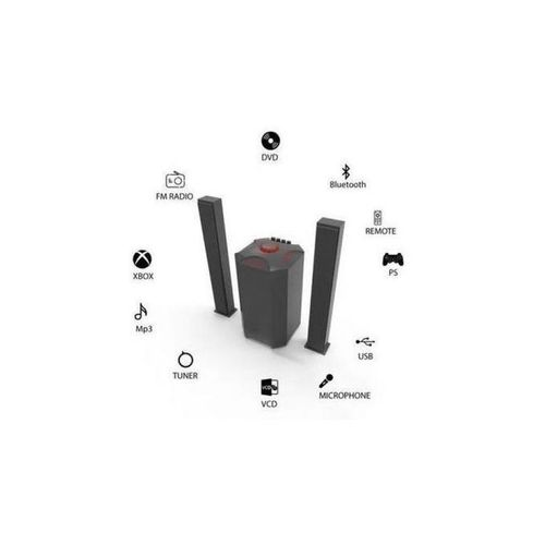 JTC J-801 Pro 2.1CH SUB Bluetooth Woofer HI-FI Sound Multimedia Speaker System default original-BT/FM-12000W + Microphone With Remote Control.