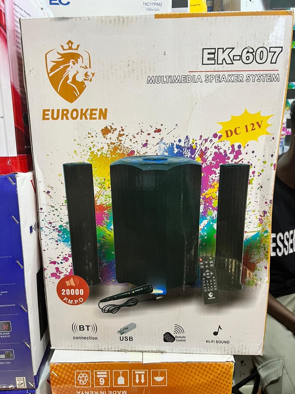 Euroken EK-607 BT 2.1CHANNEL HIGH QUALITY SOUND SYSTEM 20000W + The 2.1-Channel Home Theater System surpasses all expectations for sound quality in a small package + FREE DELIVERY JUST FOR YOU TODAY