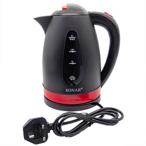 Sonar 2L Cordless Electric Kettle ,1500W Energy Efficient , 1 .5m Power Cord 1YR WRTY