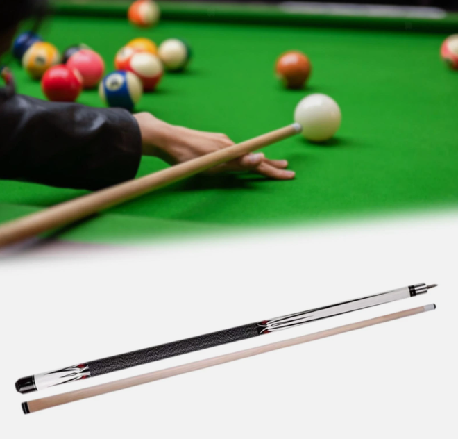 American Billiard Pool Cue Stick 1/2 Black Buff Cue 57" 13mm Tip