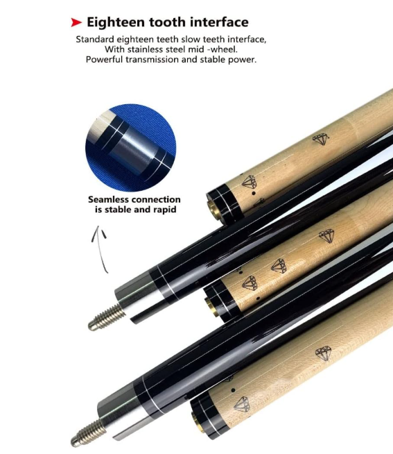 Cue Sticks Pool Stick Pool Cues, 57" Cue Sticks Canadian Maple Wood More Accurate Shots into The Ball for Professional Billiard Player