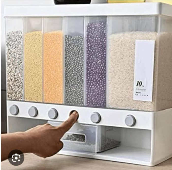 Home & Storage 10kgs Partitioned Multifunctional Cereal/rice Dispenser
