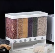 Home & Storage 10kgs Partitioned Multifunctional Cereal/rice Dispenser