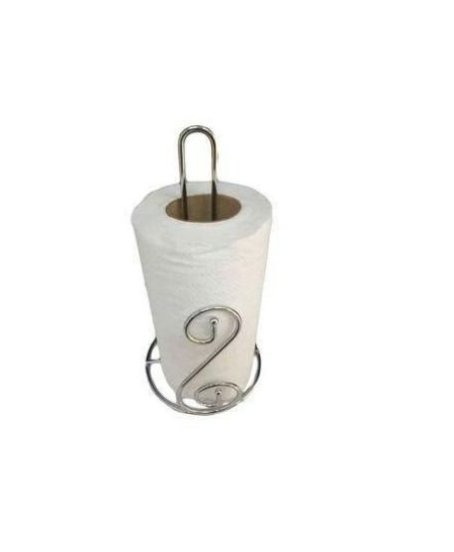 KnMn Wrought Iron Tissue Roll Holder Tissue Paper Holder Paper Towel Holder for Kitchen and Dining Table