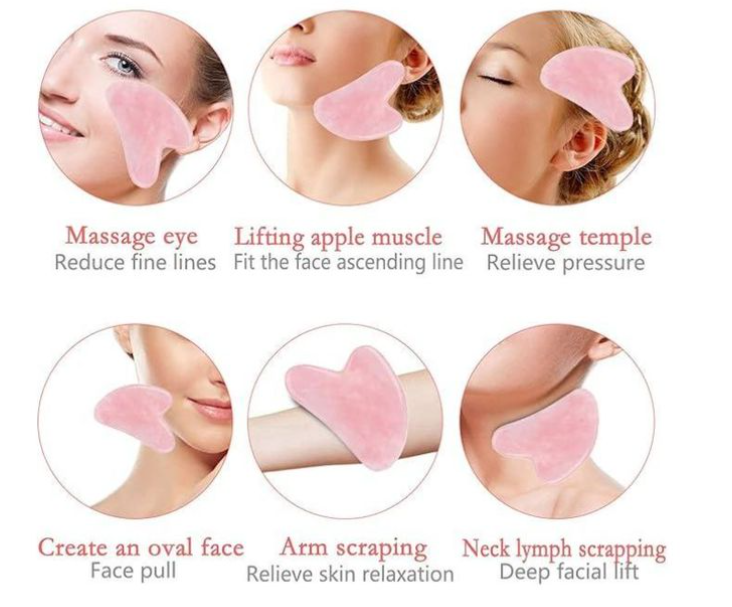 Skin Care Natural Guasha Facial Jade Roller Face Body Massager