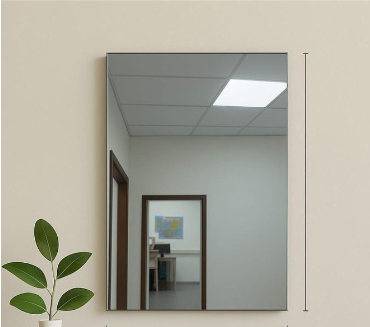 Square Peel and stick unbreakable mirror