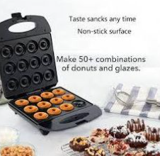 Sokany Donut Maker, Makes 12 Doughnuts, Non-stick Surface, Easy to Clean, Mini Donut Maker Machine for Snacks, Desserts & More