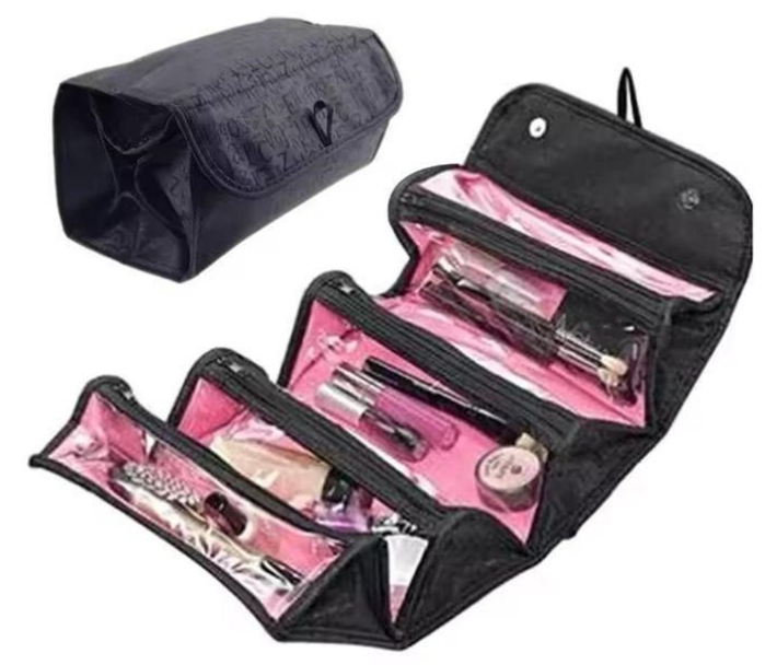 Roll N Go 4 In 1 Foldable Cosmetic Storage Bag Travel Makeup Organizer