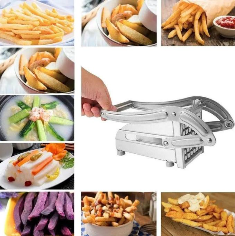 Stainless Potato CHIPS Chopper Cutter With Super Two BLADES IN Steel