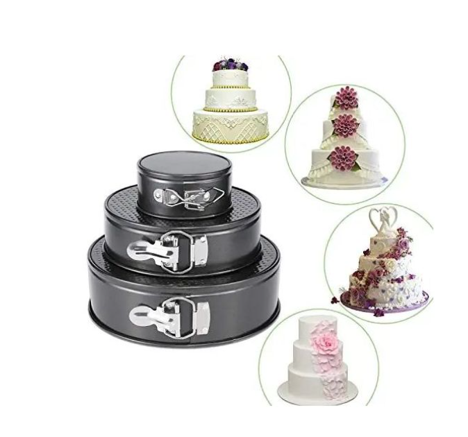 4 7 9 Inch Springform Cake Pan, Round Cake Pan Set, Round Non-Stick And Leakproof, Set Of 3 Cake Tins, Cake Mold Set, Non-Stick Cake Pan, Cheesecake Pan, With Removable Bottom