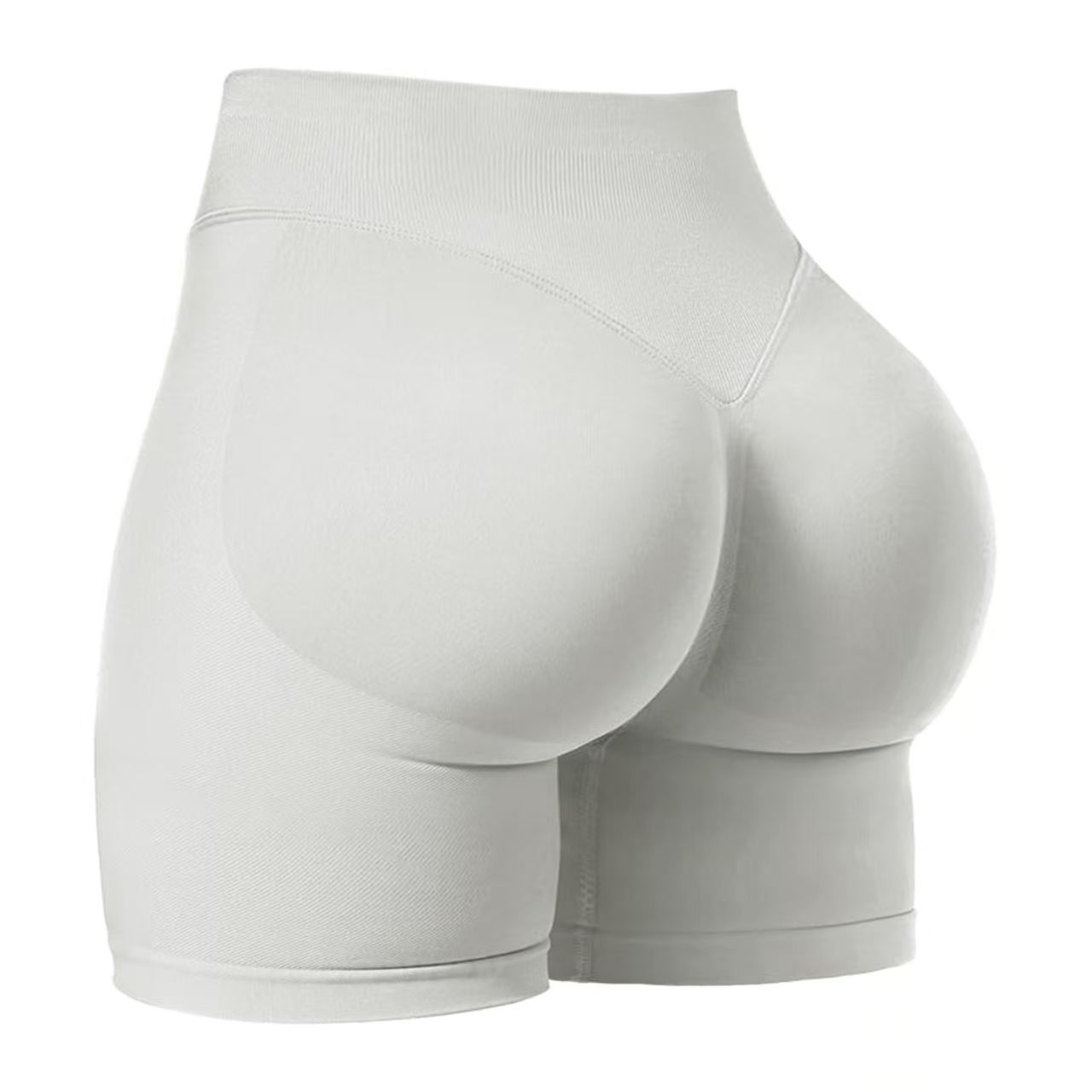 Women Workout Impact Shorts Butt Lifting Gym Seamless Booty Biker Shorts black L