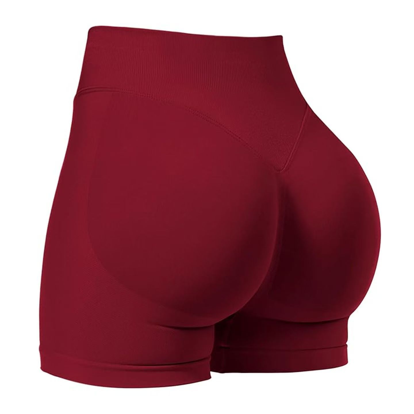 Women Workout Impact Shorts Butt Lifting Gym Seamless Booty Biker Shorts black L