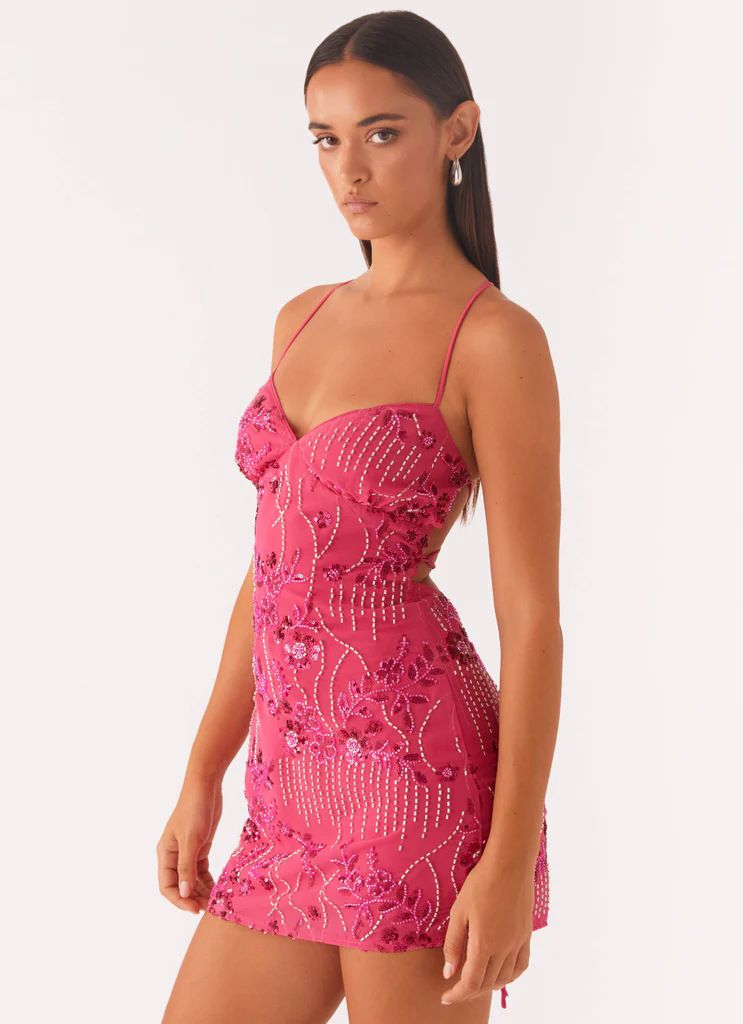 Women's Sequins Sparkling Rhinestone Mini Dress Sleeveless Open Back Deep V-Neck Glitter Cropped Slip Dress Party Club Wear blue S(40kg-50kg)