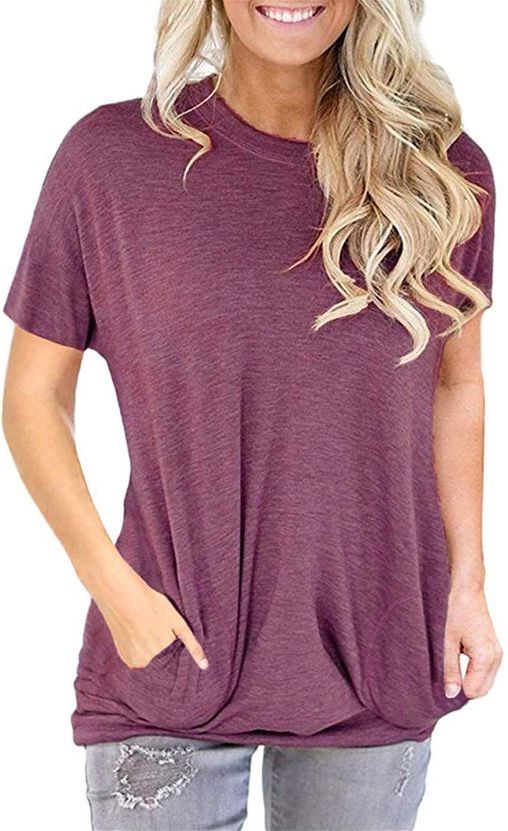Summer Tops Women Spring Short Sleeve Shirts Beach Vacation Outfits Plus Size Workout Tshirts Casual Clothes 2025 black L
