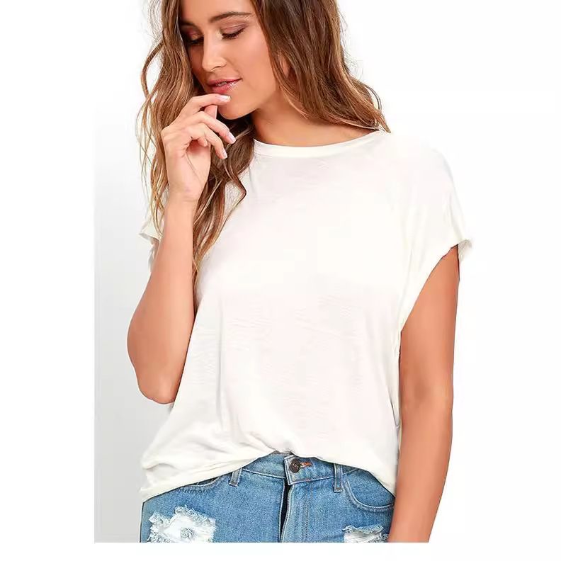 Cross border new foreign trade women's clothing AliExpress eBay Amazon hot selling hot selling item European and American women's clothing solid color backless T-shirt Gray S