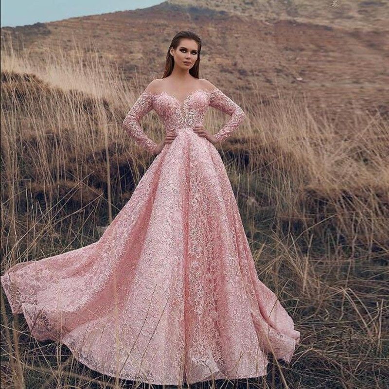 Cross border European and American women's fluffy dress 2025 new bride one shoulder wedding dress sexy big swing long dress Pink One size
