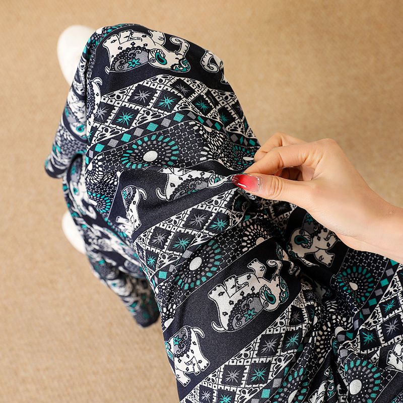 Foreign trade cross-border exclusive elephant wide leg pants for women in summer, thin design, high waist, hanging feeling, straight leg, loose casual pants, floor pants 8601 One size fits all