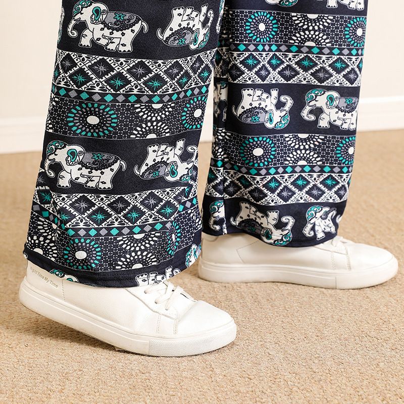 Foreign trade cross-border exclusive elephant wide leg pants for women in summer, thin design, high waist, hanging feeling, straight leg, loose casual pants, floor pants 8601 One size fits all