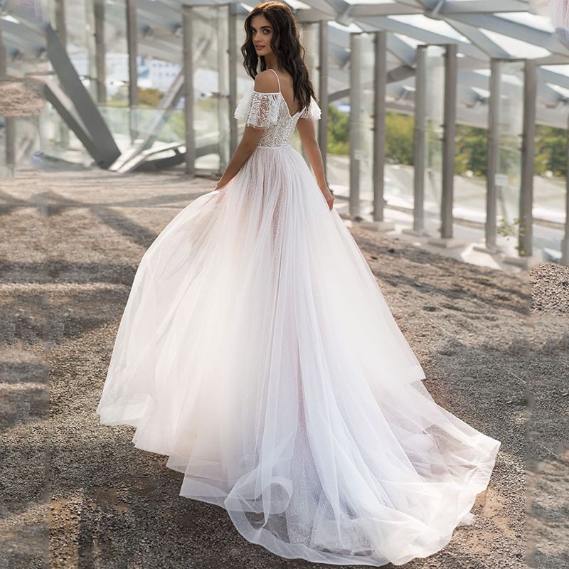 2025 Spring New Large Wedding Dress with Slimming and Slimming Appearance, Shoulders Equal, Fat, Lace, Flower, One Shoulder Female White One size