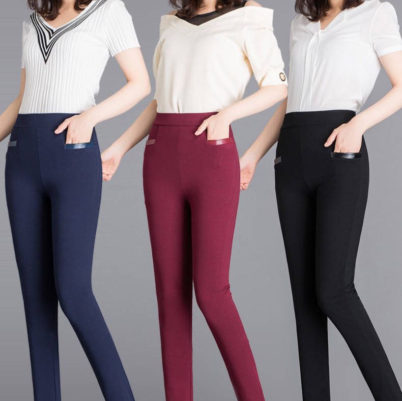 Shein casual pants for women, summer outdoor wear, foreign trade pants for women, high waisted cropped shorts, cross-border pencil pants factory Black XL