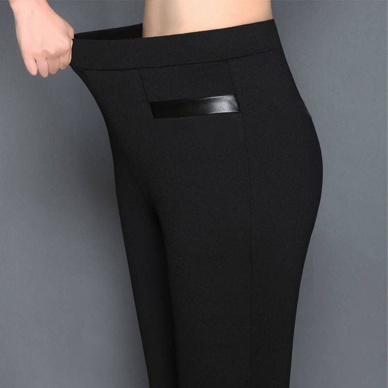Shein casual pants for women, summer outdoor wear, foreign trade pants for women, high waisted cropped shorts, cross-border pencil pants factory Black XL